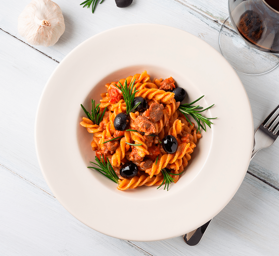 FUSILLI COM RAGU SUÍNO